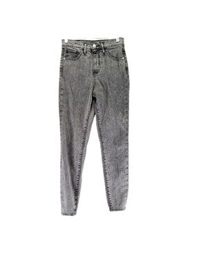 Express Jeans Women’s Size 2R Gray Skinny High Rise Hyper Stretch Denim *Read*